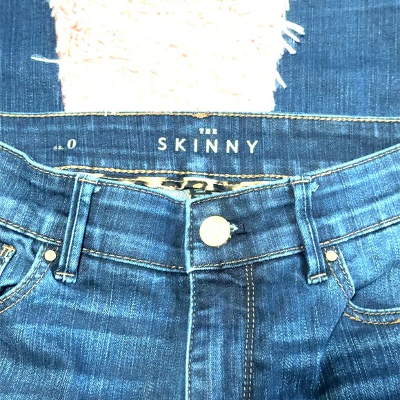 WHBM The Skinny Mid-Rise Jeans, Size 0 - Picture 2 of 8